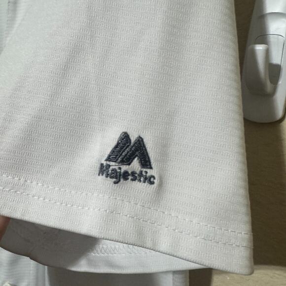 Majestic Red Sox Jersey Ted Williams #9 MLB Cool Base L White Lt Blue Throwback - Picture 4 of 7